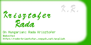 krisztofer rada business card